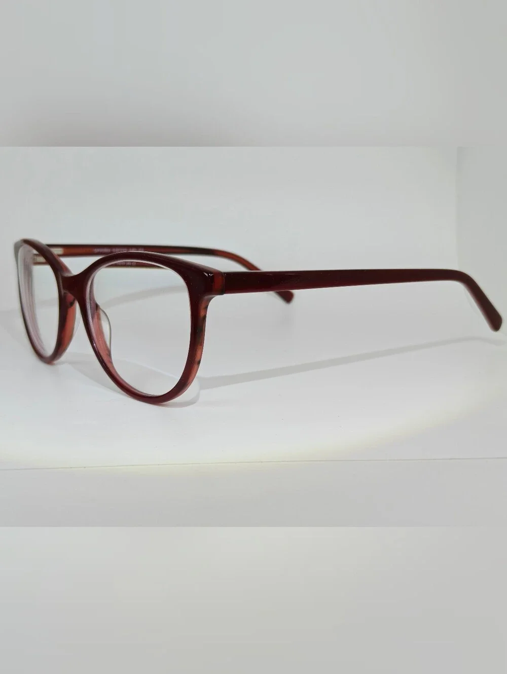 Sphinx. Women's Burgundy Rose Cat-Eye Eyeglass Frames.